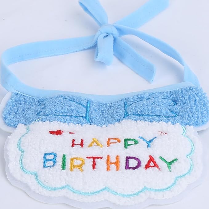 Lasflores Blue Boy Cat Birthday Supplies Set - Kitten Hat, Number Decor & Happy Birthday Banner Outfits
