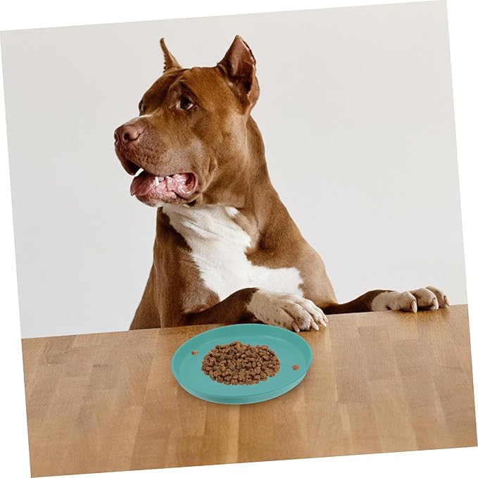 Kisangel 4pcs Multifunctional Pet Food Tray Cat Dog Bowls Shallow Plates for Wet Food Easy-Clean Square Cat Dishes