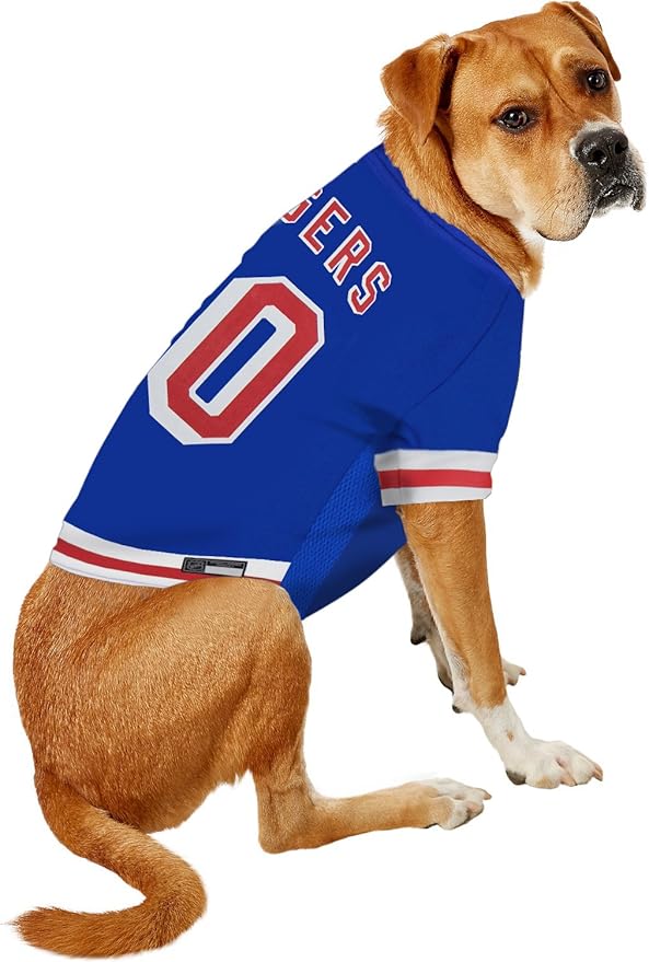 Pets First NHL New York Rangers Jersey for Dogs & Cats, Small. - Let Your Pet Be A Real NHL Fan! (Pack of 2)