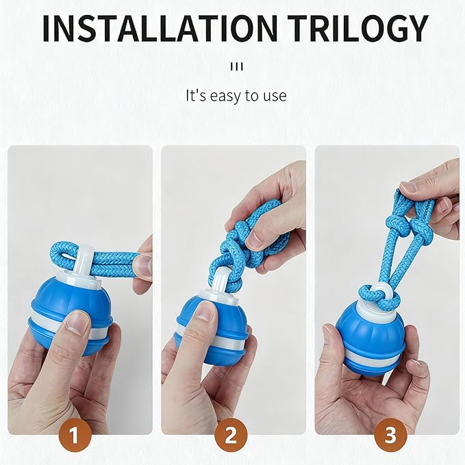 Interactive Dog & Cat Toys for Small Dogs and Indoor Cats - Automatic Moving Ball with Chirping Sound, Motion Activated Self Play Toy to Entertain Bored Pets, Durable USB-C Rechargeable (1 Blue)