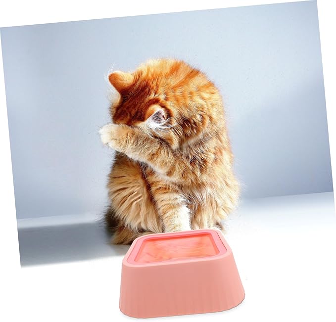 BESPORTBLE Cat Dog Water Bowl Floating Design Durable Material Keeps Pets Dry for Small Dogs and Cats Feeding