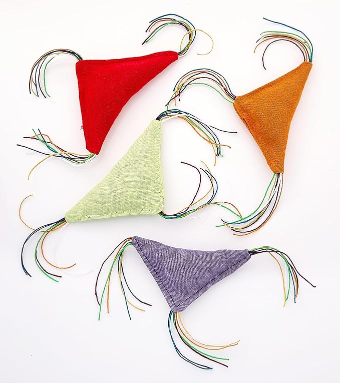 From The Field | Trinity The Hemp Trifecta Cat Toy – Durable Hemp Fabric & String, Filled with Gamma Blend Catnip, Silver Vine & Valerian Root | Biodegradable, USA-Made (0.5 OZ)