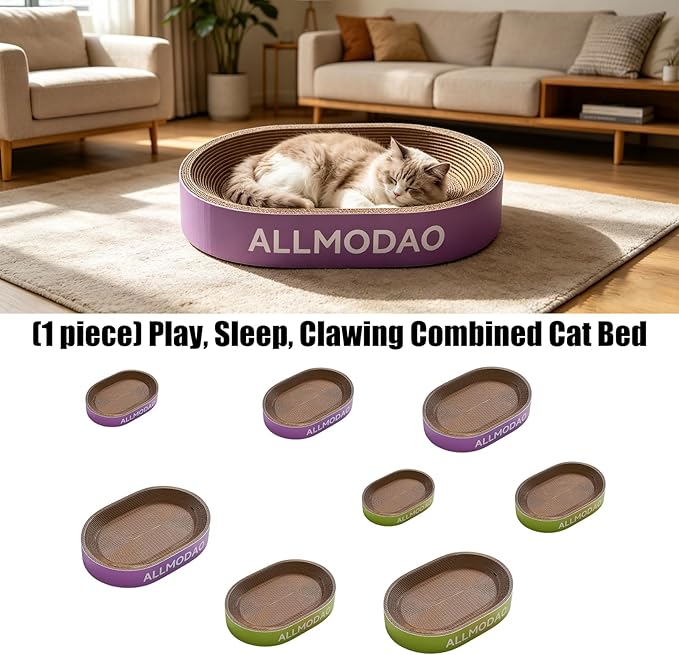Corrugated Paper Cats Nest Play Pad Rest Place and Scratch Bed for Boredom Entertainment Shelter Place Pad