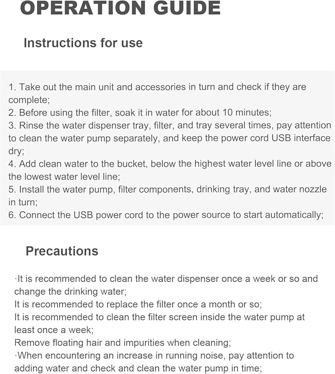 Quiet cat Drinking Fountain - Automatic Cat Water Dispenser, 70oz(2L) Capacity (Bee -4 Filter)