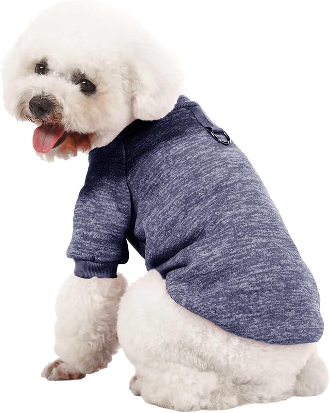Dog Sweater, Sweaters for Small Dogs, 2, 3 Pack Warm Soft Pet Clothes for Puppy, Medium Large Cat, Dogs Girl or Boy, Dog Shirt for Winter Christmas (Buckle Grey+Navy+Blue, X-Small)
