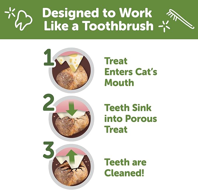 Wellness WHIMZEES Cat Dental Treats, Freshens Breath, Chicken and Tuna Flavor, 4.5 oz Bag