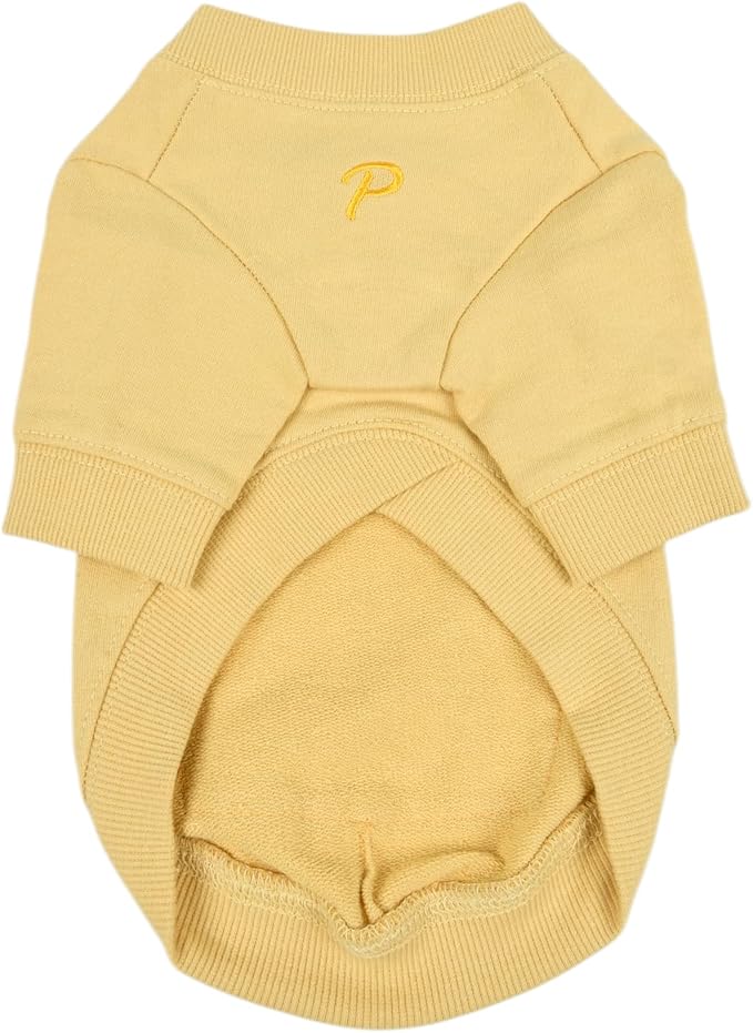Puppia Zaid Dog Shirt Round NeckTrendy Fashionable Cute Dog Apparel for Small and Medium Dogs, Beige, X-Large