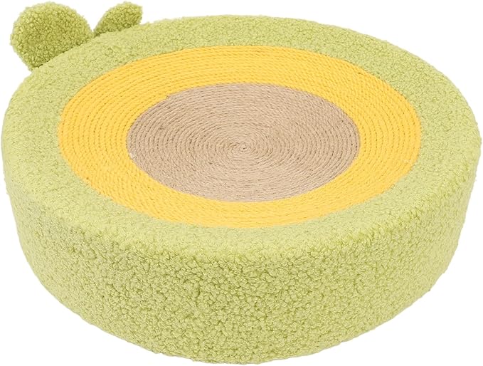 Pongnas Adorable Avocado Shaped Cat Scratcher Bed with Premium Sisal 3 inLounge Pad for Claw Care,Posture Support & Furniture