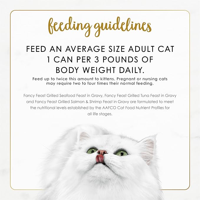 Purina Fancy Feast Grilled Wet Cat Food Seafood Collection in Wet Cat Food Variety Pack - (Pack of 30) 3 oz. Cans