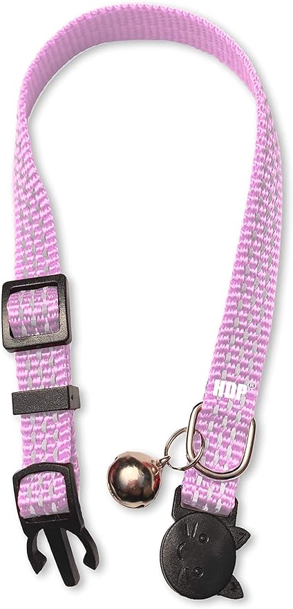 HDP Breakaway Reflective Cat Collars Color:Light Pink