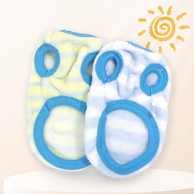 2 Pieces 0.8-1.5lbTeacup Dog Clothes Dog Sweaters for Small Dogs Girl Winter Cute Warm Puppy Sweater Extra Small Dogs Clothes XXS Xs Size (XX-Small)