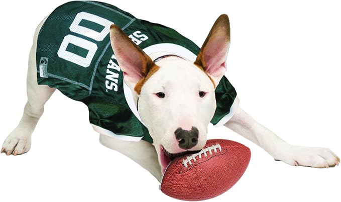 Pets First NCAA College Michigan State Spartans Mesh Jersey for Dogs & Cats, Size Medium, Licensed Dog Jersey with Your Favorite Football/Basketball College Team (Pack of 2)