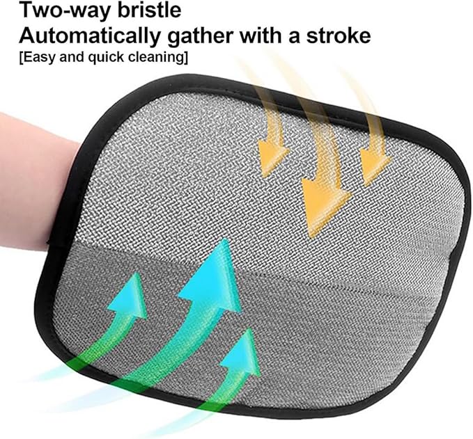 Pet Hair Removal Glove for Cats and Dogs,2Pcs Upgraded Five-Finger Design, Reusable Electrostatic Magic Brush Tool for Laundry, Couch, Carpet, Car Seat