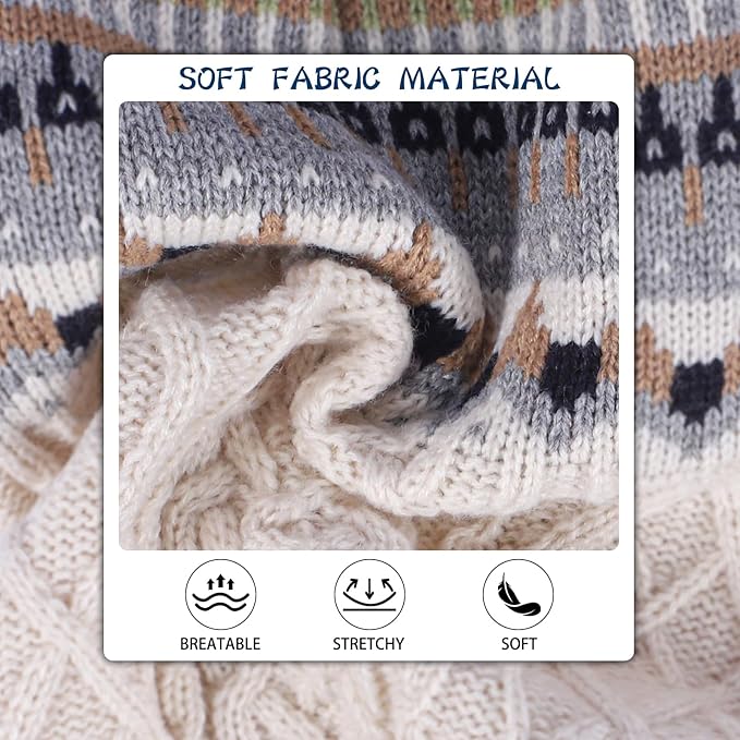 Knit Dog Sweater Turtleneck Cat Cold Weather Pullover Pet Vintage Cable Thick Warm Winter Clothes for X Small Dogs Cats Medium Pug Dachshund Yorkie (Beige, X-Large)