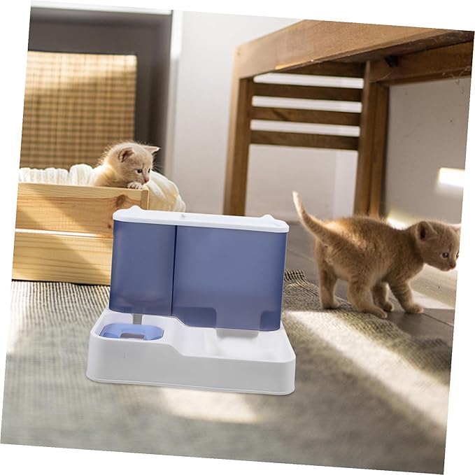 Large Capacity Automatic Pet Water Feeder Bowl with Neck Protection for Cats and Dogs Designed to Reduce Wet Hair and Stomach Pressure and Convenient Drinking Dispenser for Young