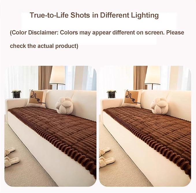 Thickened Sofa Cushion, Anti-Slip Couch Cover Cat Mat Pet Pad Blanket for Furniture Protector Customizable Sofa Slipcover,F,70x300cm(28x118inch)