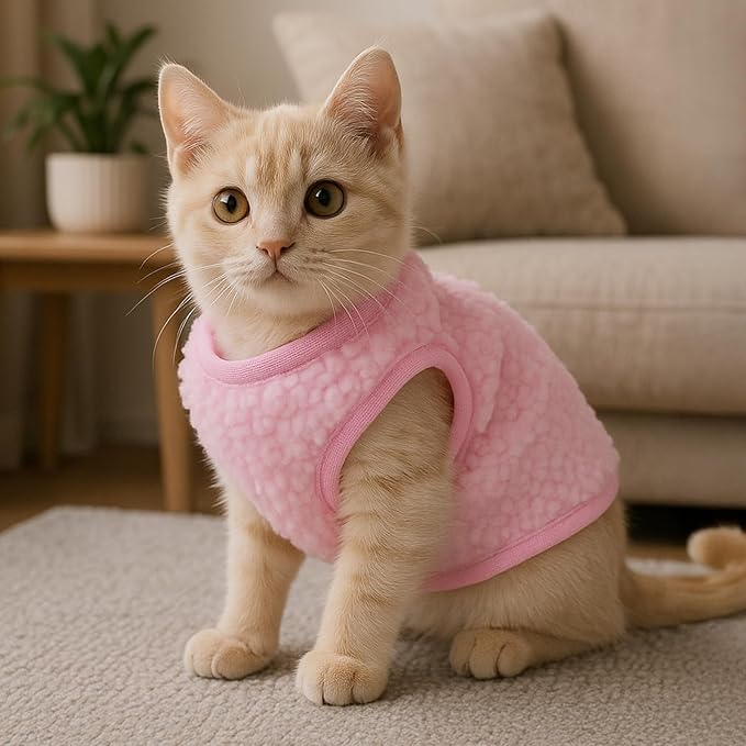 3 Pcs Kitten Clothes, Yorkie, Chihuahua Puppy Clothes, Colorful Teacup Dog Cat Vest with Bee Pattern, Soft Small Dog Sweater, Cute Puppy Jumper for Mini Newborn Dogs,Cat (XX-Small)