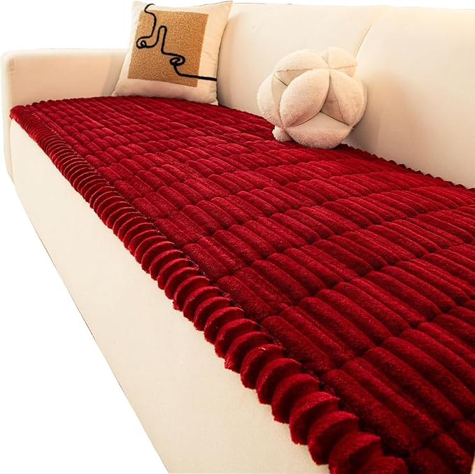 Thickened Sofa Cushion, Anti-Slip Couch Cover Cat Mat Pet Pad Blanket for Furniture Protector Customizable Sofa Slipcover,G,90x260cm(35x102inch)