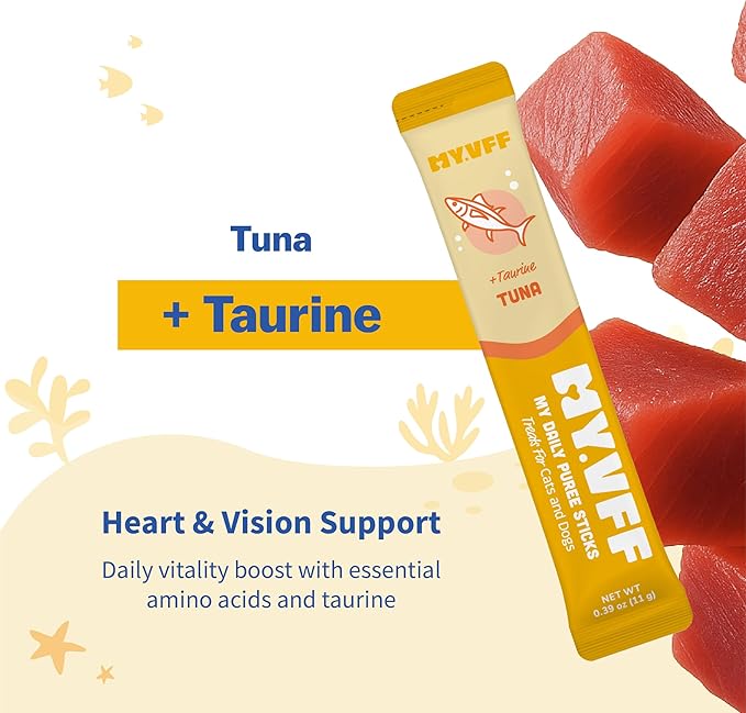 My Daily Puree Sticks for Cats & Dogs, 4 Healthy Lickable Treats – Vet-Formulated Cat Tube Treats & Dog Snacks with Taurine, Glucosamine, Omega-3 & Postbiotics, Made in Korea