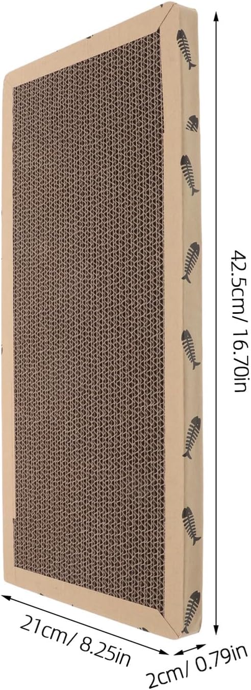 VILLCASE 2pcs Sisal Cat Scratcher Pad Square 16.7x8.25 Inch Corrugated Flat Cat Scratching Board with Edge Protection for Indoor Furniture Guard