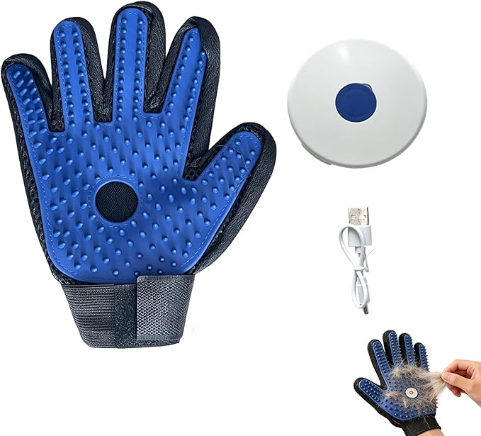 Pet Hair Management Glove with Built-in Spray - Steam Cat Glove, Dual-Sided Design,Reusable & Lightweight, Suitable for Cats, Dogs, Furniture, Car Seats, and More