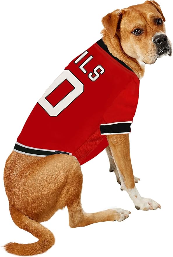 NHL New Jersey Devils Jersey for Dogs & Cats, X-Large. - Let Your Pet Be A Real NHL Fan!