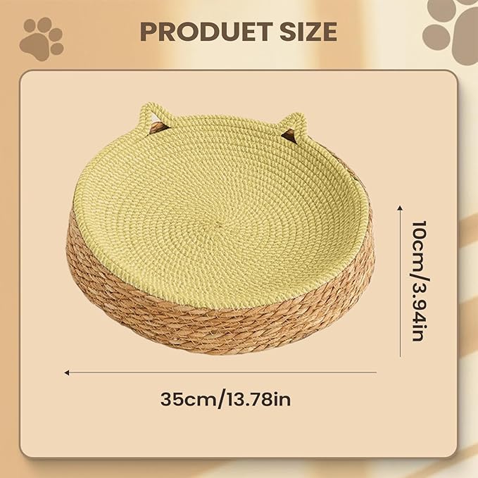 Breathable Cotton Rope Woven Durable Interactive ClawCare FurnitureProtecto Antislip Lightweight Activity Exercise Enrichment Play Kitten Grooming Protection Home Living