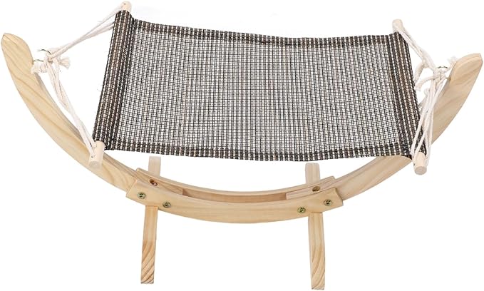 Asixxsix Cat Hammock Bed, Multipurpose Elevated Cat Bed Comfortable Cat Swing Bed, Pet Furniture for Kitty, Puppy, Bunny and Small Animal, Easy Assembly, Easy to Clean (Mesh Fabric)