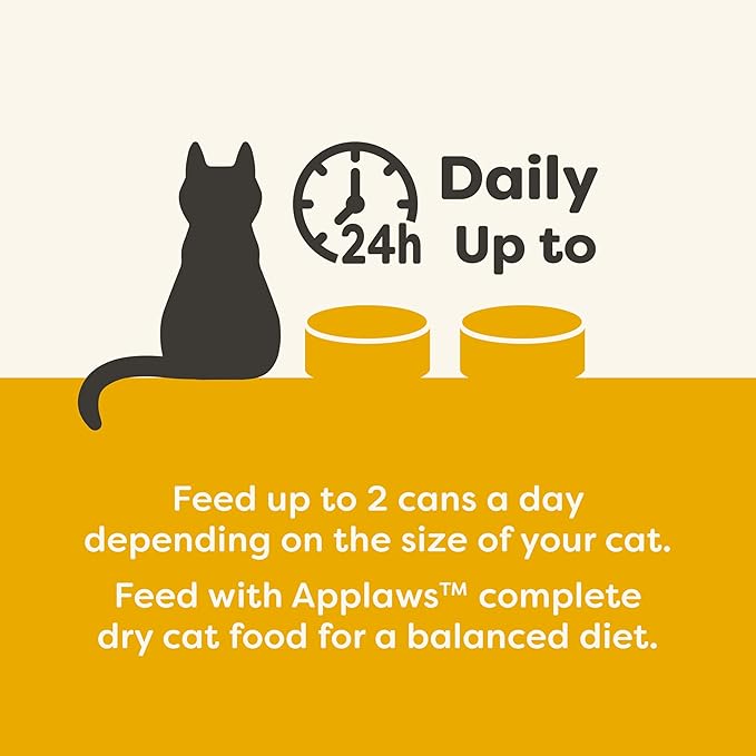 Applaws Natural Wet Cat Food in Gravy, Made with Limited and Natural Ingredients, No Artificial Additives, High Protein, Chicken & Tuna in Gravy (24 x 2.47oz Cans)