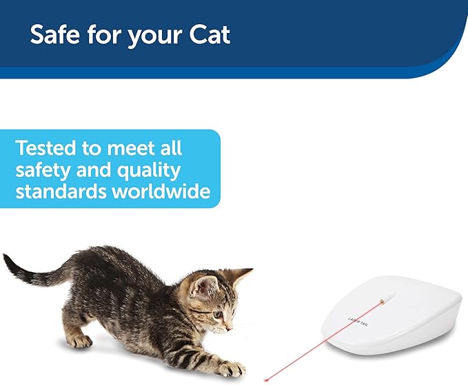 PetSafe Laser Tail - Automatic Cat Laser Toy - Interactive - Relieves Anxiety - Moves Around Floor to Create Random Laser Patterns - Hands-Free Play - Auto Shutoff Prevents Overstimulation