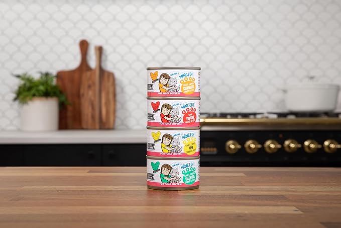 Weruva BFF Minced Natural Wet Cat Food, Tuna and Salmon Soulmates in Gelee, 10oz Can, Pack of 12