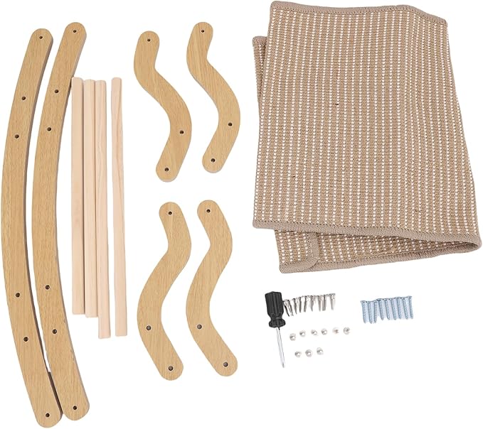 Cat Scratcher Bed for Indoor Cats Hammock for Scratching Pad House Bed Furniture Protector for Large Cats Scratcher Lounge, Wooden Cat Furniture