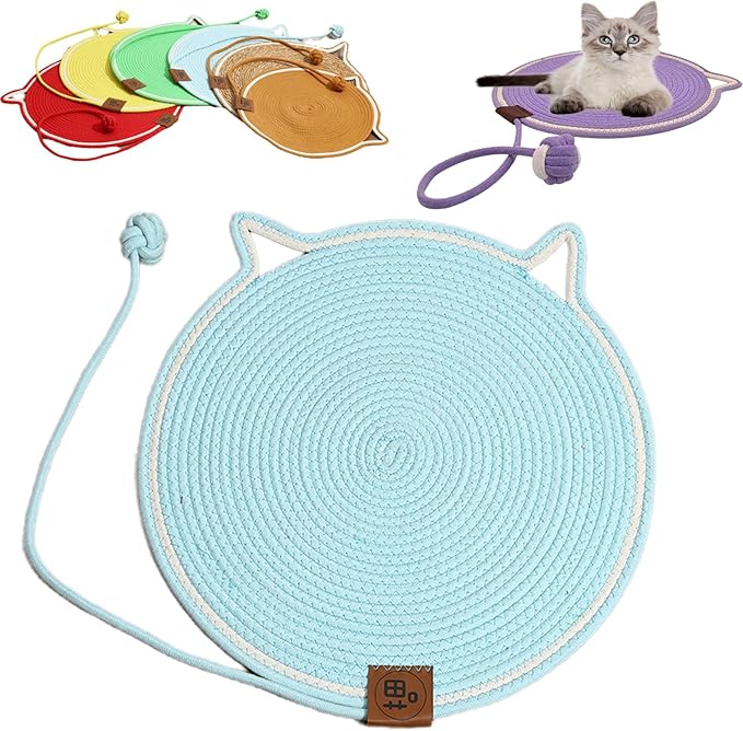 Peiiwdc Cats Interaction Scratcher Board Toy Furniture Protective Pet Rest Bed for, Climbing, Lounging Large Cats Mat