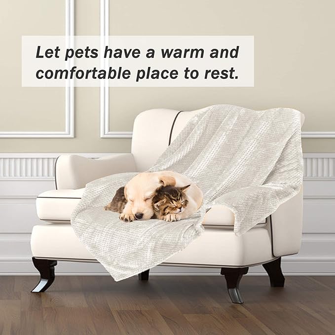 Dog Blanket,Soft Fuzzy Blankets for Puppy, Small,Medium,Large,X-Large Premium Fluffy Blankets Plush Fleece Throw Dog Bed, Couch, Sofa, Reversible Travel Warm Covers