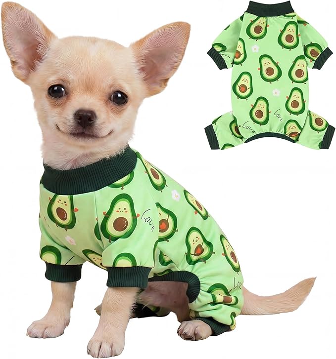 XPUDAC Dog Pajamas for Small Medium Dogs Girl Boy Cute Comfy Puppy Pjs Doggie Clothes Cat Pet Jammies Outfit, 213-XS