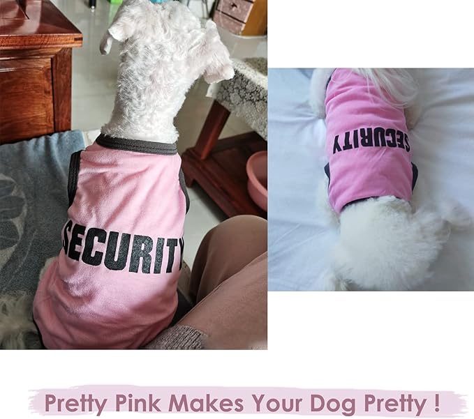 Pet Clothes, Cool Security Vest Pet Puppy T-Shirt Cotton Clothing Apparel Cat Spring Summer Breathable Sleeveless Harness Costume Clothes for Small Dogs (XS, Pink)