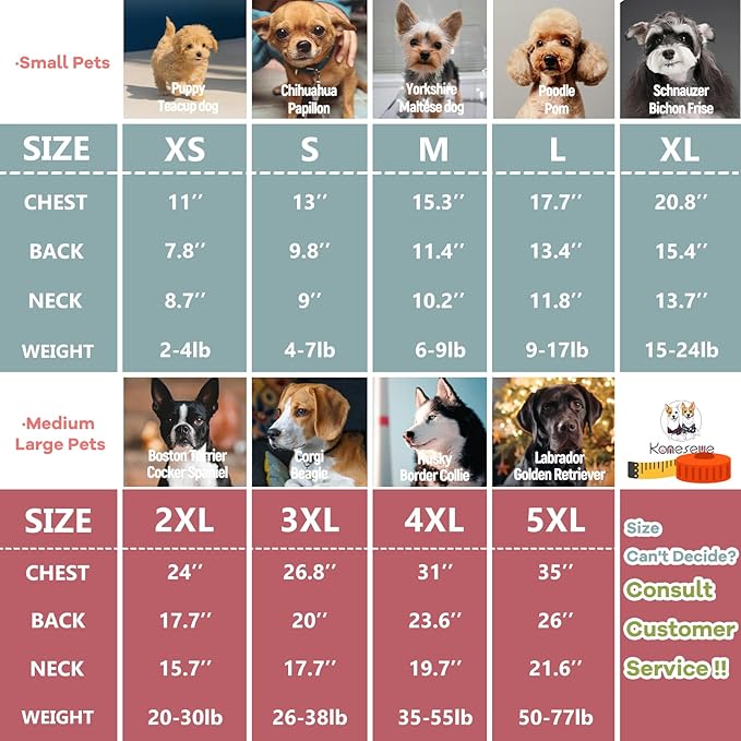 Koneseve Dog Shirt Soft Clothes Stretchy Tee for Medium Large Dogs 2-Pack Sunny Red & Smoky Blue 4XL