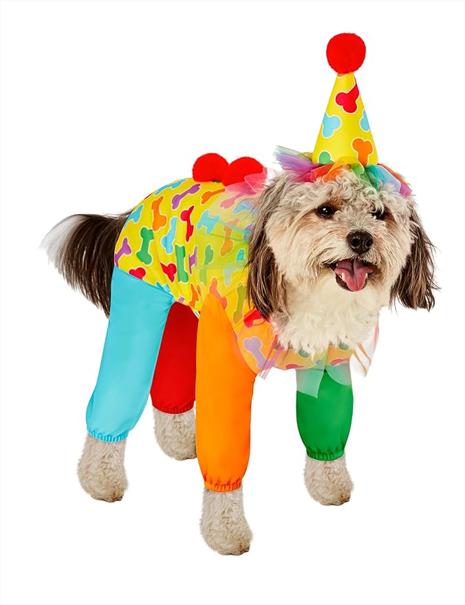 Rubies Clown Pet Costume for Dogs or Cats, Small