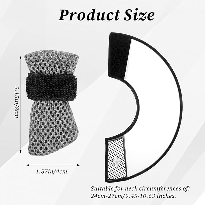 5 Pcs Cat Boots Anti Scratch Mittens Gloves with Elizabethan Collar Adjustable Cat Claw Protectors Covers Mesh Breathable Kitten Shoes Booties Anti Scratch Socks for Pet Bathing Cutting Nails