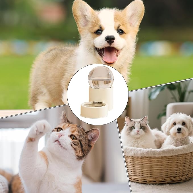 Pet Feeder - Automatic Dog Feeding Bowl | Reliable Flexible Large Capacity Puppy Water Dispenser for Home Vacation Indoor Living Room Travel Weekend Trip Backyard