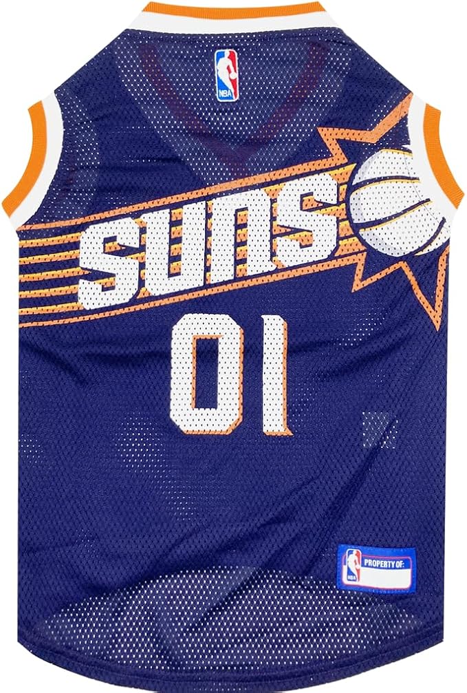 NBA PHOENIX SUNS DOG Jersey, X-Small - Tank Top Basketball Pet Jersey