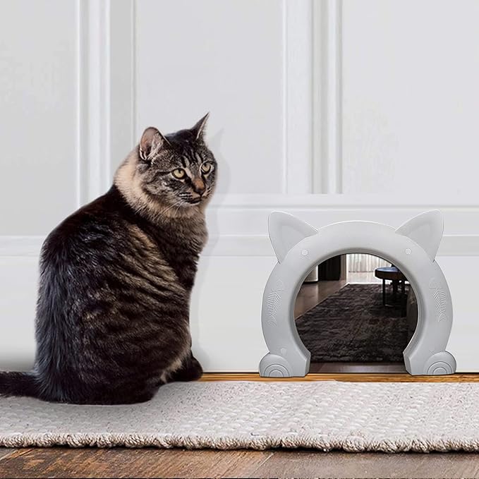 Cat Door for Interior Door,Hidden Pet Litter BoxPet Door for Cats up to 25 lbs Pet Box,Pass Through Opening 8.46x7.87 in（XL）