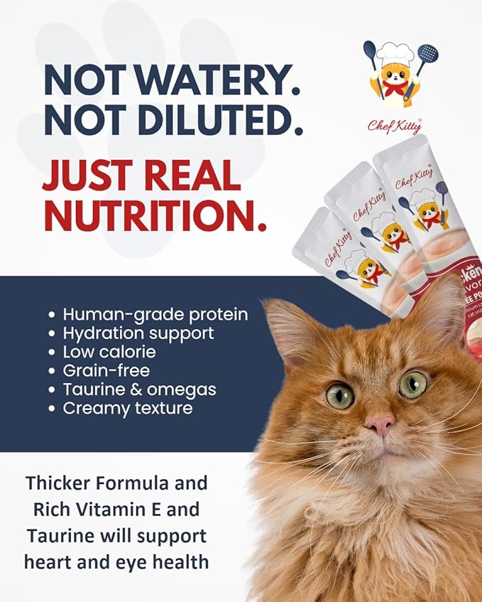 Cat Treats Lickable | Grain-Free Cat Food Toppers, High Protein | Creamy Puree Squeeze Ups with Vitamin E & Taurine, Digestible Formula | 0.5 oz. Each Tube, Chicken & Seafood Mix Variety | 20 Tubes