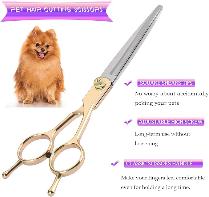 Fcysy Dog Grooming Kit for Cat Dog (Gold 5 Pcs)