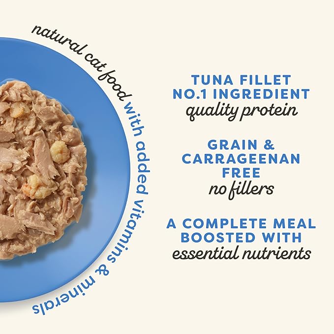 Applaws Vitality Wet Cat Food in Broth, Natural Cat Food with Added Vitamins & Minerals, Grain-Free, Carrageenan Free, Fish Selection in Broth (12x2.47oz Cans)