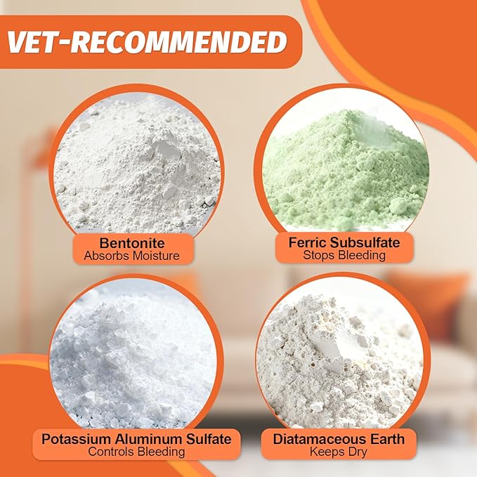 PAW PLANET Styptic Powder for Dogs & Cats -1.76oz Fast Acting Blood Stop Powder for Nail Clipping, Minor Cuts & Wing Clipping,Essential First Aid for Dark Nails (1-Pack)