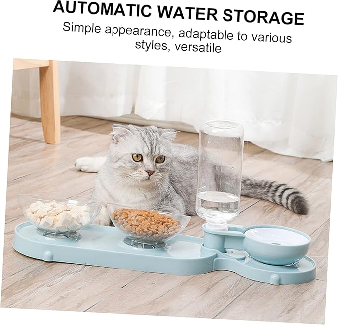 Pet Supplies Cat Feeder Water Bottle Automatic Pet Water Feeder Raised Cat Bowl