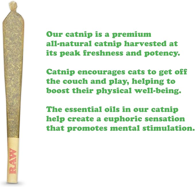 Meowijuana Meowi-Waui Bundle | King Size Catnip Rollies and Meowi-Waui | Hand Harvested and Rolled Dried High Potency Catnip | Grown in North America