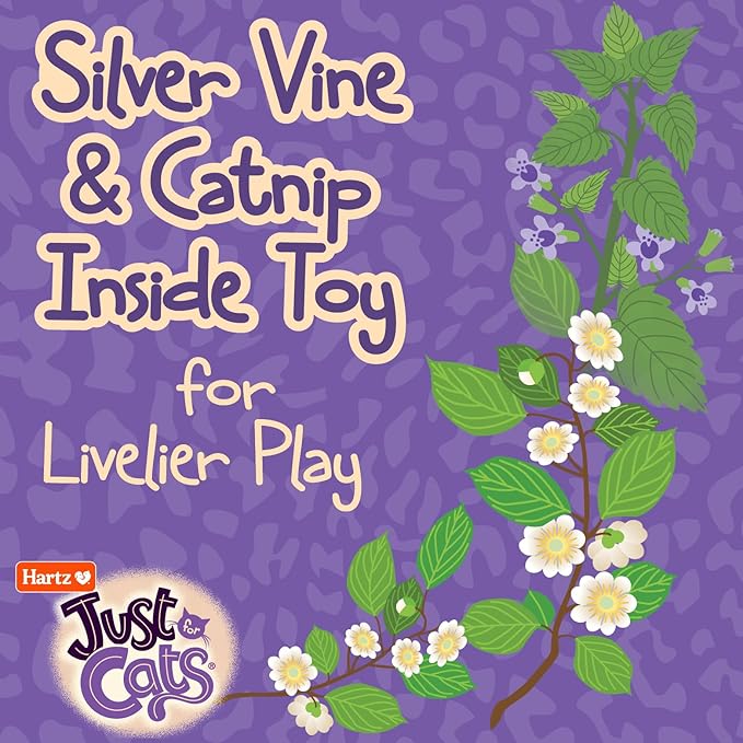 Hartz NEW Just for Cats The Chucklin' Beaver Kicker, Motion Activated Kicker Cat Toy with Silver Vine & Catnip