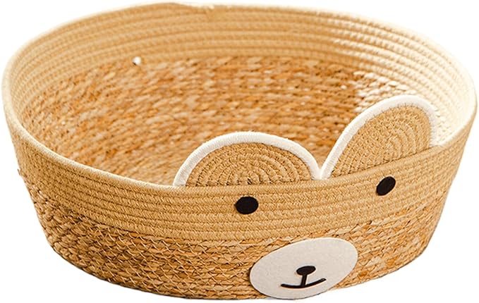 Weaving Cat Nests, Safe and Secure Pet Nest, 35x35x13cm, Cute Pet Bed for Indoor Cats Couch, Cat Bed Basket, Stylish and Functional Pets Furniture, for Lounging, Napping, Or Hiding
